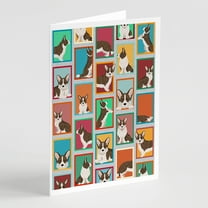 Lots of Brindle Cardigan Corgi Greeting Cards and Envelopes Pack of 8 7 in x 5 in