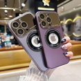 thumbnail image 5 of Magnetic for iPhone 14 Pro Case with Magsafe Full Window Glass Camera Lens Protector Scratch Resistant Logo View Matte Cover Case for iPhone 14 Pro 6.1 Inch (Purple), 5 of 8
