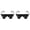Black 2PCS, variant on 3X Binocular Glasses Portable Fishing Binoculars Lens Multipurpose Folding Eyeglasses For Concerts Opera Bird Watching Sports