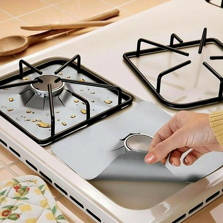 1/4/6pcs Gas Stove Cushion Cuttable Easy Cleaning Reusable Gas Stove Top  Cover