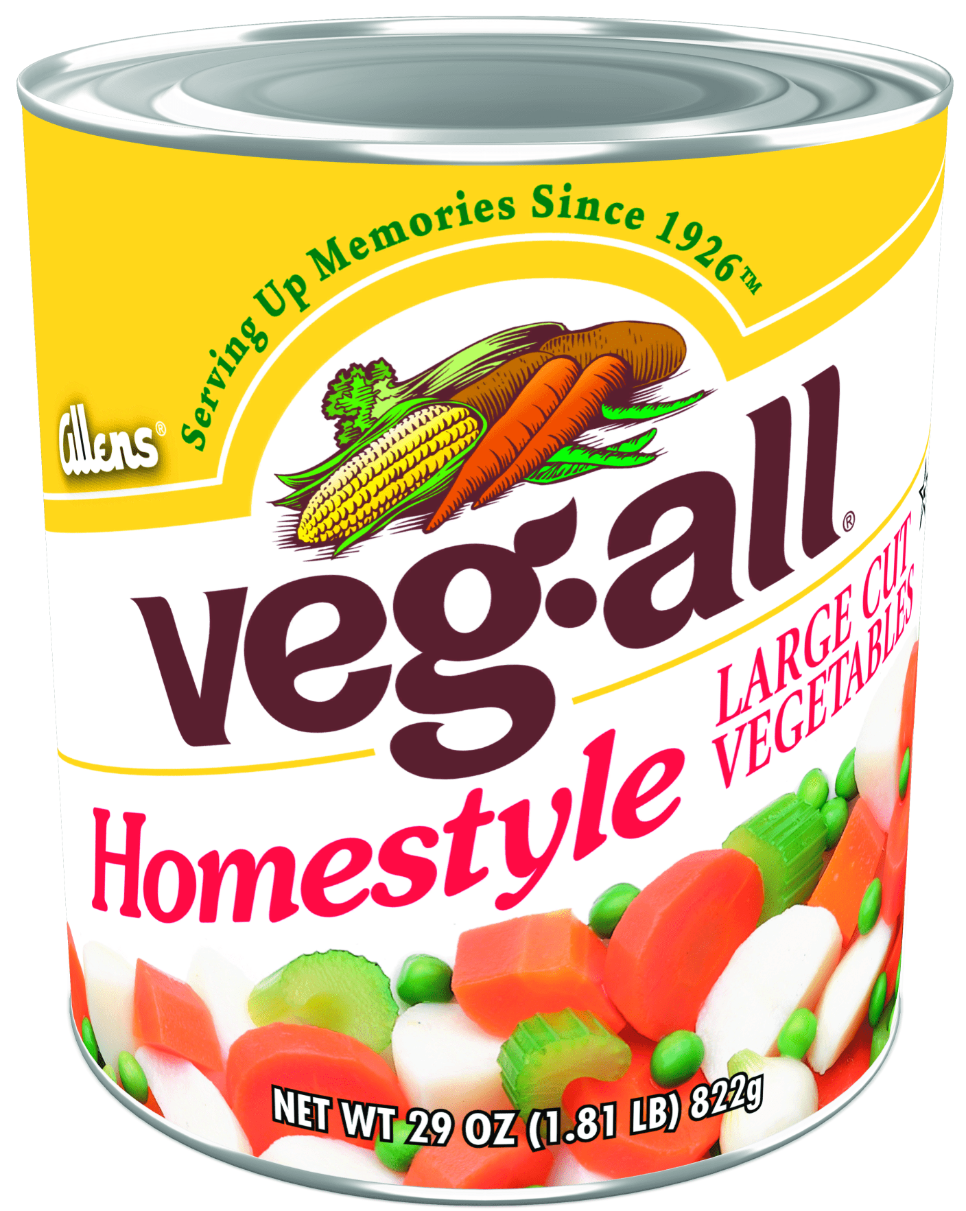 VegAll Homestyle Large Cut Vegetables, 29 oz.
