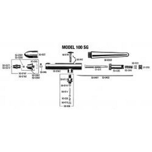 Badger Air-Brush Company Plunger and O-Ring for Model 100, 105, 150, 155, 175, 200, 200NH, 360