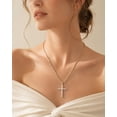 thumbnail image 4 of FindChic Cross Necklaces for Women, 14K Gold Plated CZ Cross Pendant Necklace Christmas Easter Basket Stuffers Baptism Religious Faith Jewelry Gifts for Mom Daughter - Medium, 4 of 10