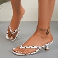 thumbnail image 5 of Willtoo Women’s Kitten Heels Flip Flops Slip On Open Toe Low Heels Thong Square Slide Summer Fashion Party, 5 of 5