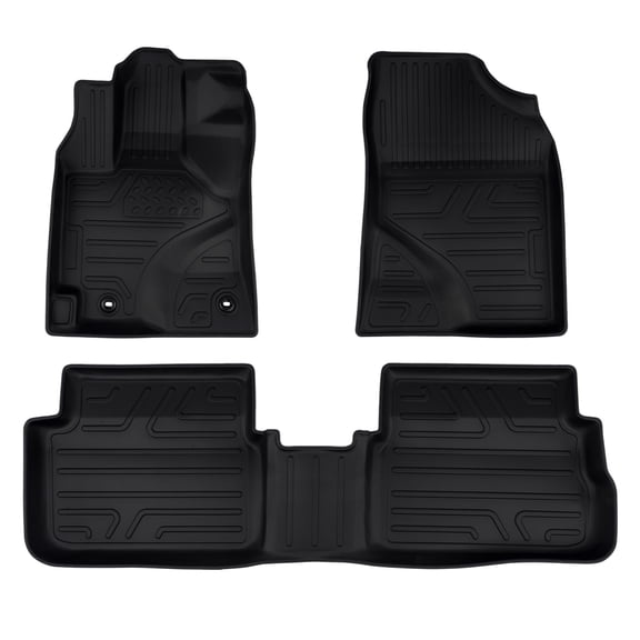 GELUOXI Floor Mats Custom Fit for 2014–2019 Toyota Corolla Sedan Accessories All Weather Protection TPE 2 Rows Floor Liners Set Non-Slip
