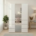 thumbnail image 5 of Elise Modular Wood Closet System with Mirror in White, 5 of 13