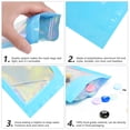 thumbnail image 3 of CCOCC 100 pcs Smell Proof Mylar Holographic Bags Packaging Bags, Clear Seal Resealable Odor Proof Bag Foil Pouch Zipper Bag for Food Storage and Lipgloss, Jewelry, Eyelash Packaging (Blue, 4x6In), 3 of 7