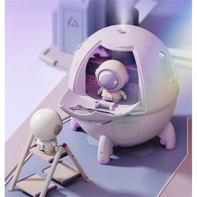 NARABB Space Capsule Humidifier, Mini Humidifier, 220ml Usb Desktop Humidifier For Baby Bedroom Office Home, Colorful Night Mode Humidifiers For Home