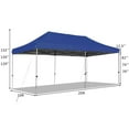 thumbnail image 3 of Gymax 10'x20' Pop up Canopy Tent Folding Heavy Duty Sun Shelter Adjustable W/Bag Blue, 3 of 10
