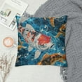 thumbnail image 2 of Creowell Koi Pattern Painting Throw Pillow Covers Square Cushion Case Modern Home Decor Pillow Covers Decorative Pillowcase for Sofa Couch Bed Bedroom Living Room Pillow Cases, 2 of 5