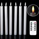 thumbnail image 1 of Velas LED blancas TANGJMXG 10 pulgadas con temporizador juego de 6 efecto de cera goteante, 1 of 3