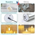 thumbnail image 2 of Recargable Velas Led Sin Llama, Velas de Pilar Sin Llama con Control Remoto, 3pcs Velas Electricas para San Valentín, Navidad, Halloween, Cumpleaños, Hogar Festivales Decoración, 2 of 4