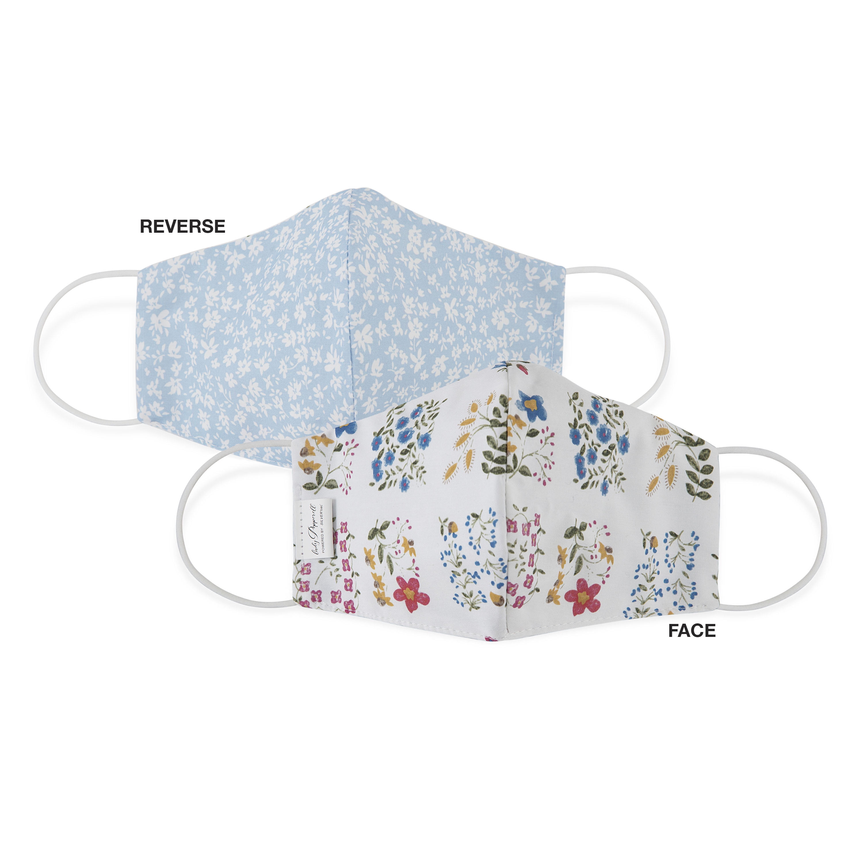Lady Pepperell Lady Pepperell Reversible Floral Face Mask Oversized Ines Eloise Single Walmart Com Walmart Com