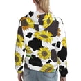 thumbnail image 7 of Salouo Sunflowers Country Pattern Hoodie Sweatshirts for Women, Autumn Pullover Hoodie Workout Sweat Women's Long Sleeve Preppy Sweatshirts-Small, 7 of 7