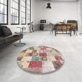 thumbnail image 3 of Ahgly Company Indoor Square Contemporary Dark Almond Brown Patchwork Area Rugs, 8' Square, 3 of 6