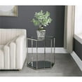 thumbnail image 4 of Home Square Sei Modular Stainless Steel and Glass End Table - Set of 2, 4 of 4