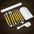 thumbnail image 2 of 11 Pcs Sugarcraft Fondant Smoother Cutter Embosser Baking Rolling Tool Kit Set, 2 of 7