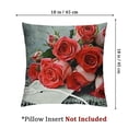 thumbnail image 4 of BANET Throw Pillow Covers, White Red Grey Pillow Covers Set of 2, Cushion Covers, Botanical Flower Decorative Square Pillow Cases Gift 18x18in, 4 of 7