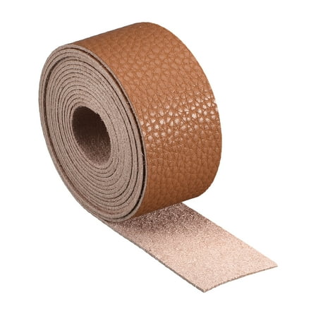 Leather Straps for Crafts, 1 Pack 1" Wide Full Grain Leather Strips(Brown)