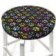 thumbnail image 3 of Balery Colorful Paw Fundas de asiento para taburete de bar redondo de tela de terciopelo ajustables que protegen de arañazos y manchas para sillas de 14 a 17 pulgadas.-13 inch, 3 of 7