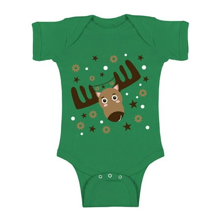 

Awkward Styles Ugly Xmas Baby Outfit Bodysuit Brown Christmas Deer Romper