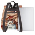 thumbnail image 3 of Easygdp Dinosaur Baking Delight Mochila de Cuero para Mujeres, Bolso de Hombro, Bolsos de Mano de Moda para Trabajo y Viajes, 3 of 4