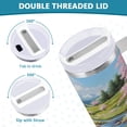 thumbnail image 5 of 40 Oz Car Handle Water Bottle Water Cup Water Bottle Water Jug Coffee Cup Travel Water Bottle Beautiful River, 5 of 8