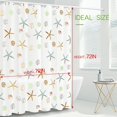 thumbnail image 5 of Shower Curtain 180x180cm, Waterproof and Mildew Proof PEVA Shower Curtain, with 12 Curtain Rings, Starfish Pattern, 5 of 5
