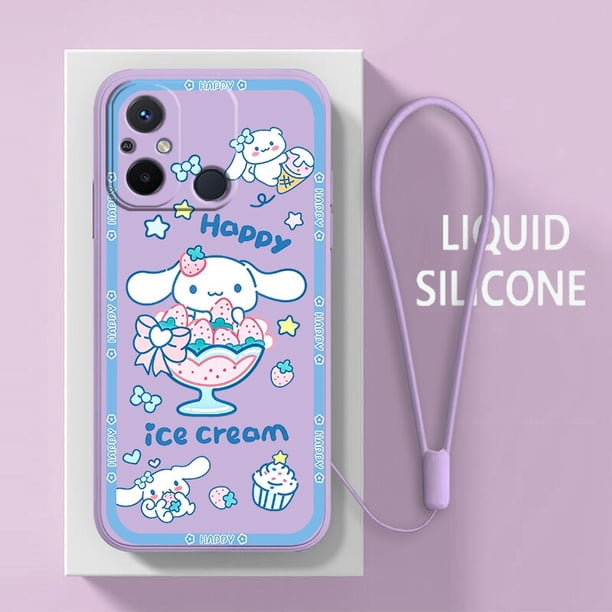 Kawaii Kuromi Anime para Xiaomi Redmi 12C 11 Prime A1 10 10X 9 9A 9T 9AT 8 8A 7 6 Pro 4G 5G funda de teléfono de cuerda líquida Coque Capa xuanjing unisex