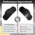 thumbnail image 3 of Deflector de Viento Universal de 270mmx122mm / 10.63″x4.8″ para Motocicleta Unique Bargains, Parabrisas de Motocicleta ABS Negro 1 Juego, 3 of 6