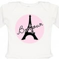 thumbnail image 4 of Inktastic Bonjour Girls Long Sleeve Baby Bodysuit, 4 of 5