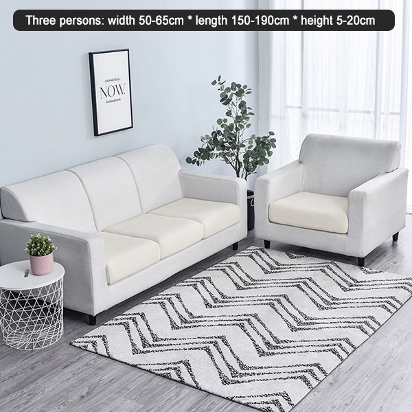 CAROOTU Solid Color Thicken Elastic Sofa Seat Cushion Cover Furniture Protector Corn