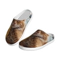 thumbnail image 2 of Rateoe Relaxing Cat With Orange Juice Print Women's Men's Cotton Knit Slippers Lightweight Memory Foam Indoor House Shoes with Anti-Skid Sole-40/41, 2 of 7