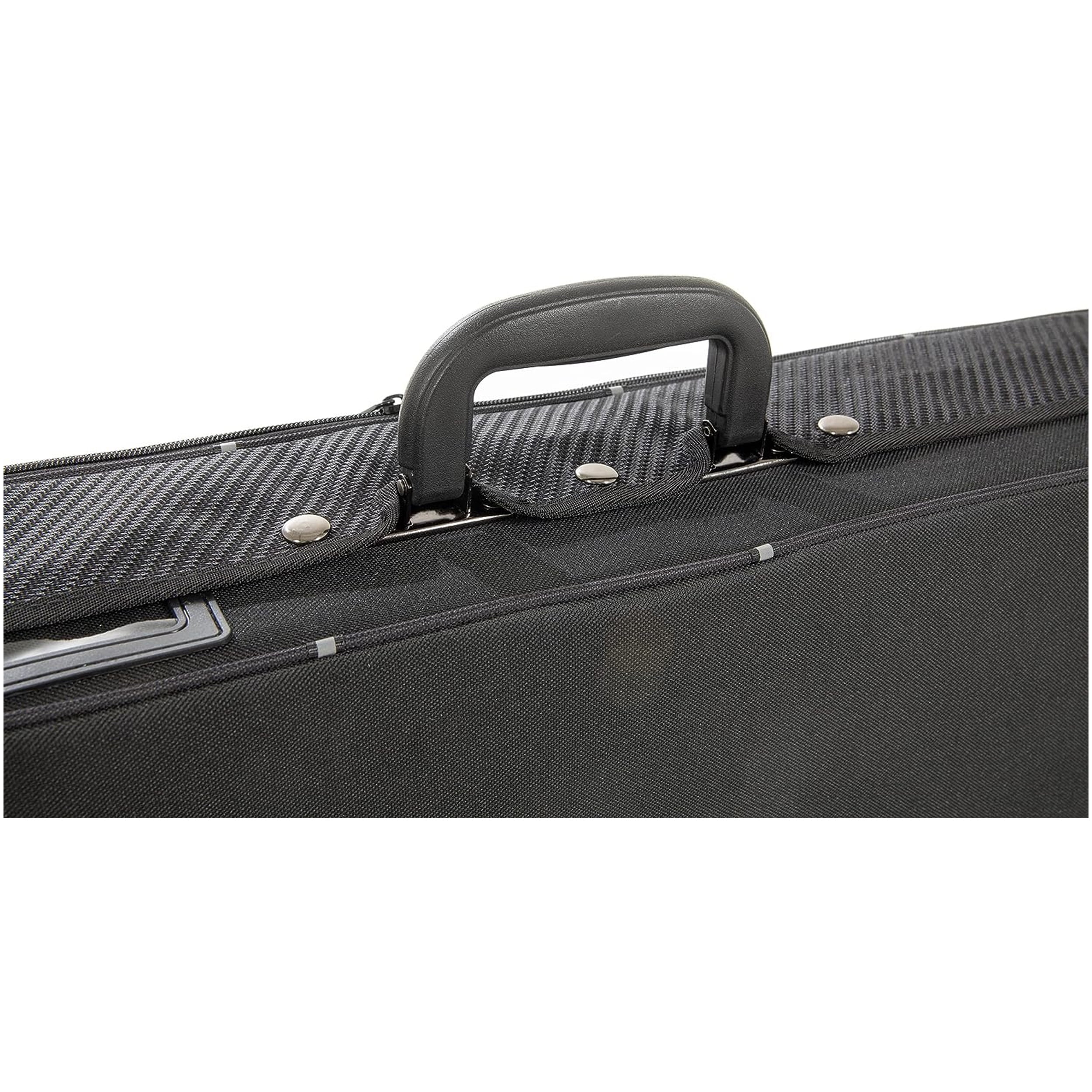GEWA Aspirante 3/4 Oblong Black Violin Case - Foam Shell & Carbon-Optic Exterior