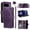Purple, variant on For Google Pixel 10 / 10 Pro Wallet Case, 9 Card Slots RFID Blocking Crossbody Leather Cover, Zipper Pocket, Detachable Wrist & Shoulder Strap, Magnetic Shockproof Protective Phone Case for Women