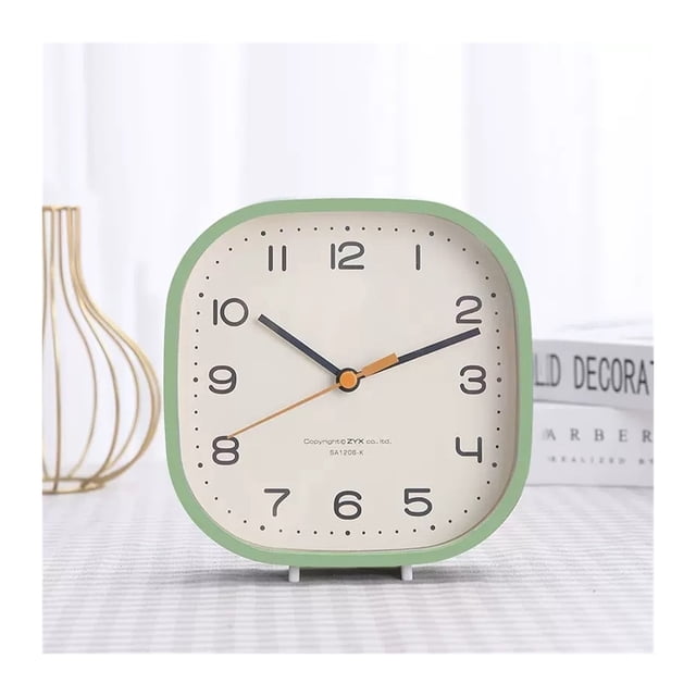 Simple and Fashionable Small Table Clock Holder with Dual-purpose Clock Silent Bedroom Bedside Desk Clock