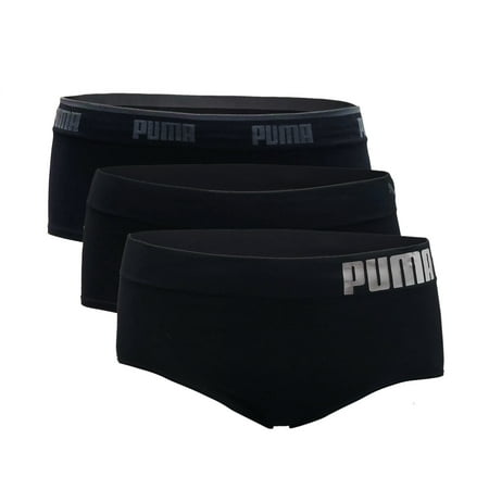 Puma Women's Sport Hipster Panties, Black, Medium