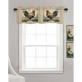 thumbnail image 3 of Farmhouse Roostr Linen Curtain Valance for Bedroom/Bathroom/Kitchen/Office/Living/Dining Room Window,Farm Aninal Vintage Country House Rod Pocket Topper Decorative Cafe Drapes Panel 60"x18", 3 of 6