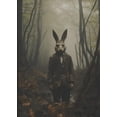 thumbnail image 1 of Impresiones de póster de cuervo negro para sala de estar, decoración del hogar, bruja gótica Victoriana, pintura de lienzo de gato negro, arte de pared, 1 of 4