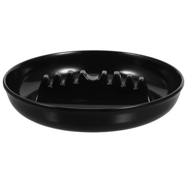 HEMOTON Plastic Ashtray for Home Use Black Multipurpose Cigarette Ashtray for Indoor and Outdoor 3.5 Inches