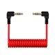 thumbnail image 1 of wonima02 TRS Cable, 3.5mm to TRS Adapter Microphone Patch Cord, Aux Audio Converter, Coiled Live Streaming Mic Cord (Red), 1 of 1