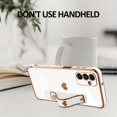 thumbnail image 5 of Compatible with Samsung Galaxy A13 5G Case Love Heart Plating Wristband Luxury Elegant Case Camera Protector Soft TPU Kickstand Protective Corner Back Cover Galaxy A13 5G Case -White, 5 of 11
