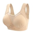thumbnail image 2 of Womans Bras Middle Aged and Elderly Bras No Underwires Large Size Underwear Front Button Style Bra Comfortable Bra 36-44, 2 of 3
