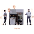 thumbnail image 4 of Cubicles.com L Shaped Workstation 2 pack Inline, 5x5 Powered Premium Office Cubicle |Modular Desk with Panels, Storage & Steel Frame, Medium Tone Desk White Paint, Self-Assembly, 4 of 11