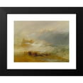 thumbnail image 2 of Joseph Mallord William Turner 14x11 Black Modern Framed Museum Art Print Titled - Wreckers - Coast of Northumberland, with a Steam-Boat Assisting a Ship off Shore (1833 - 1834), 2 of 5