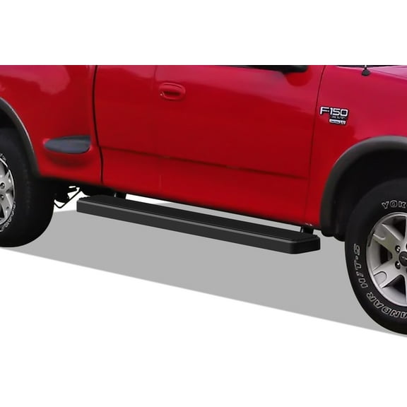 APS Running Boards 6-inch Black Compatible with Ford F150 F250 1999-2003 Super Cab (Include 04 Heritage) Stainless Steel (Nerf Bars Side Steps Side Bars)