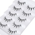 thumbnail image 2 of LAICAIW Natural Lashes 14MM Manga Lashes with Clear Band 5 Pairs Japanese Lashes Makeup Short 3D False Eyelashes with Applicator, 2 of 7