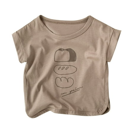 

Boys Summer Solid Color Simple T-Shirt Bread Pattern Casual Daily Outgoer 0 To 3 Years Child Clothing Streetwear Dailywear Outwear