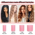 thumbnail image 6 of 4 Sizes Self-Grip Hair Rollers Set with Clips - 4 Sizes for Long, Short Hair & Bangs (25mm, 36mm, 48mm, 60mm), (Pink, 4 Sizes), 6 of 6
