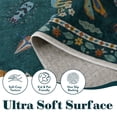 thumbnail image 6 of Moynesa 6' Insect Round Area Rug, Washable Round Rugs Ultra-Thin Non-Slip, Vintage Botanical Accent Large Circle Carpet for Living Room Bedroom Dining Room Playroom, Green, 6 of 11